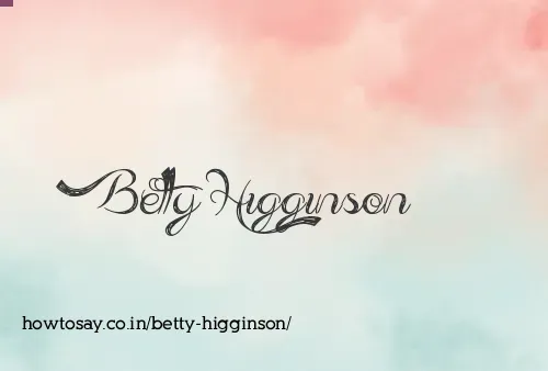 Betty Higginson