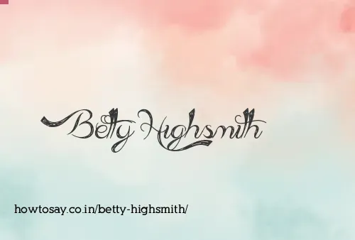 Betty Highsmith