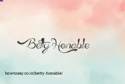 Betty Honable