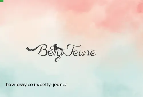 Betty Jeune