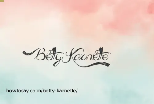 Betty Karnette