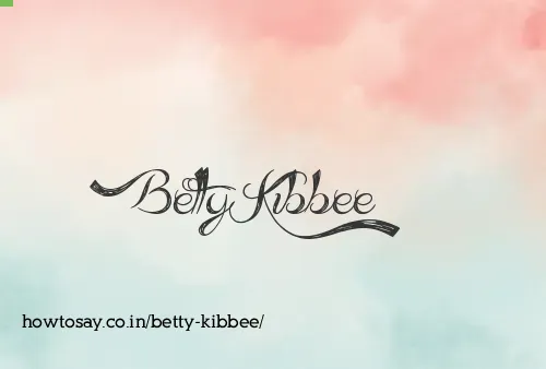 Betty Kibbee