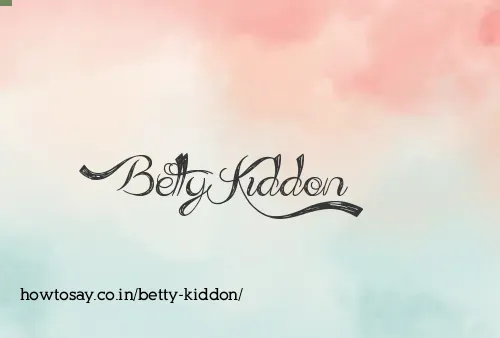 Betty Kiddon