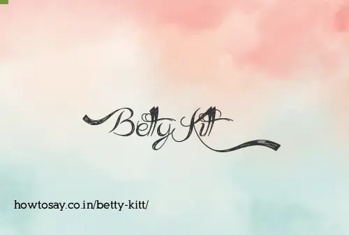 Betty Kitt