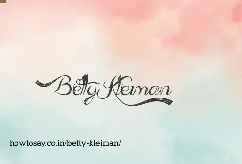 Betty Kleiman