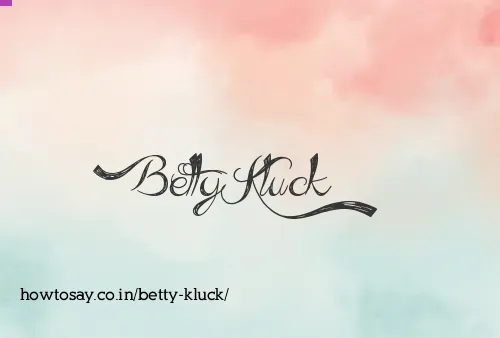 Betty Kluck
