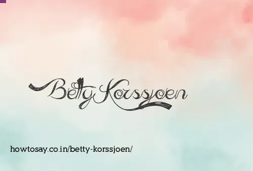 Betty Korssjoen