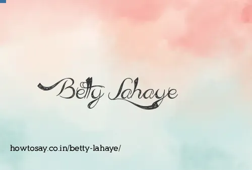 Betty Lahaye
