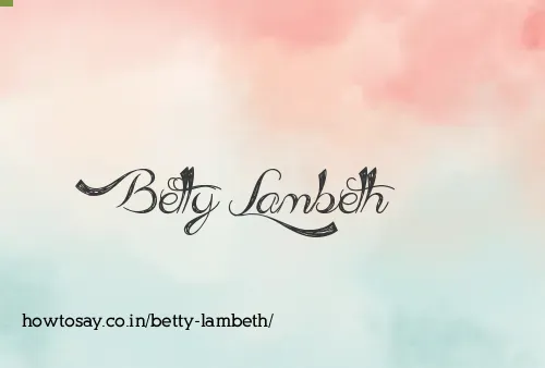 Betty Lambeth