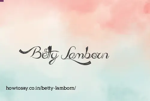 Betty Lamborn