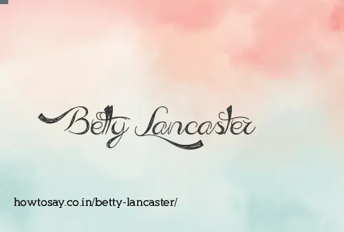 Betty Lancaster