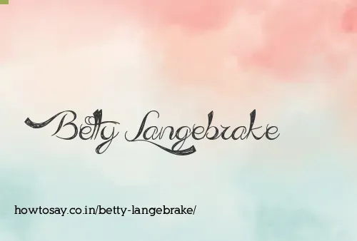 Betty Langebrake