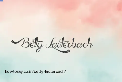 Betty Lauterbach