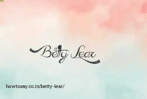 Betty Lear