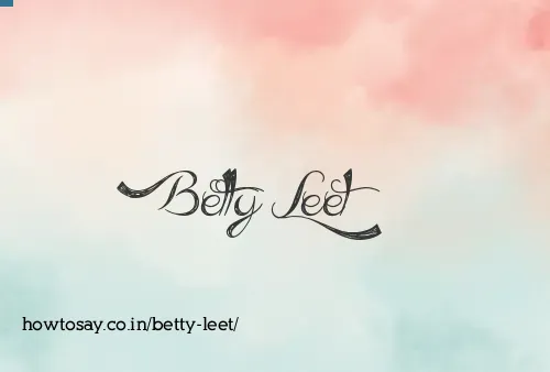Betty Leet