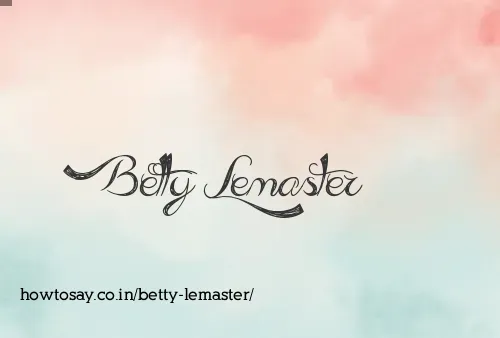 Betty Lemaster