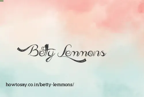 Betty Lemmons