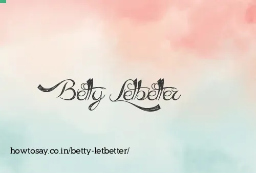 Betty Letbetter
