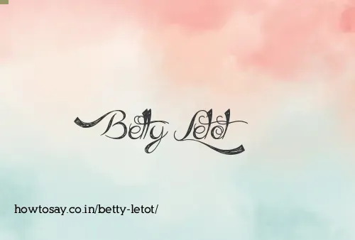 Betty Letot