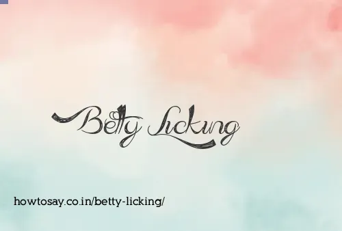 Betty Licking
