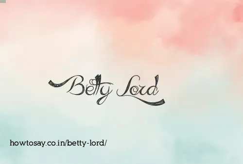 Betty Lord