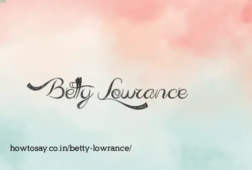 Betty Lowrance
