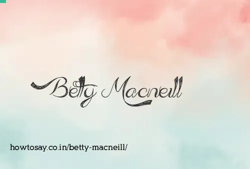 Betty Macneill