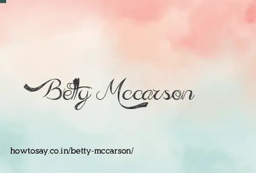 Betty Mccarson