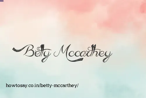 Betty Mccarthey