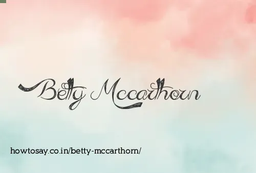 Betty Mccarthorn