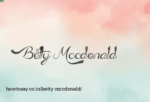 Betty Mccdonald