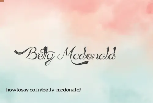 Betty Mcdonald