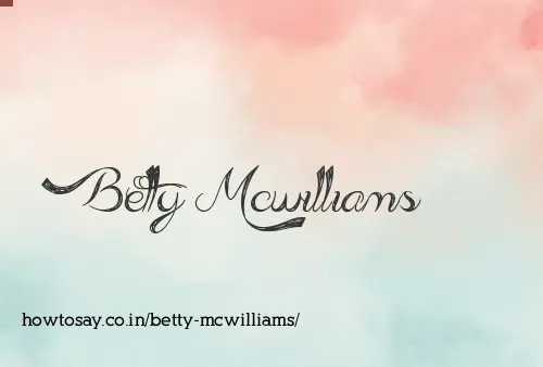 Betty Mcwilliams