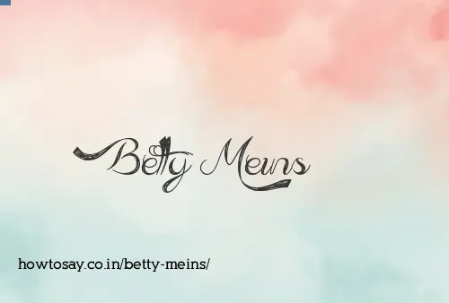 Betty Meins