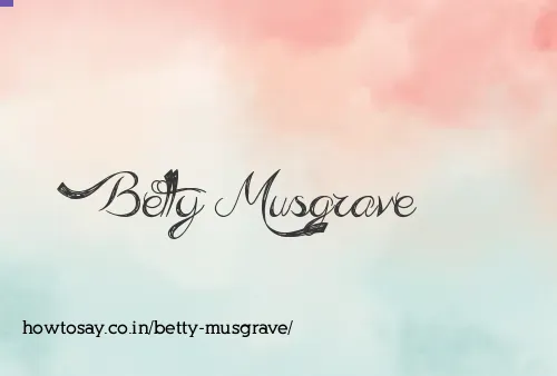 Betty Musgrave