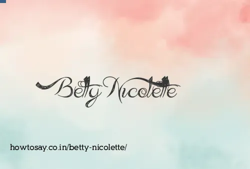 Betty Nicolette