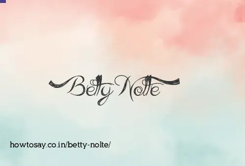 Betty Nolte