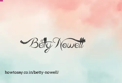 Betty Nowell
