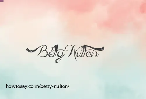 Betty Nulton