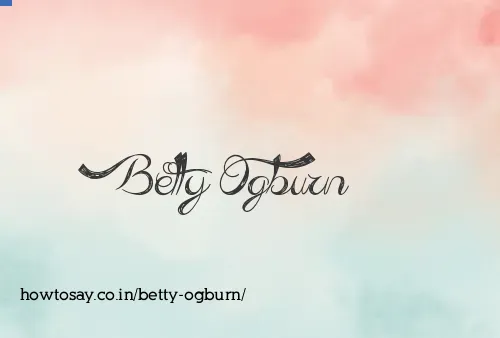 Betty Ogburn