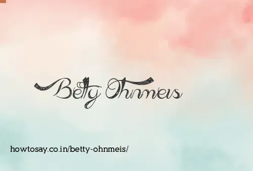 Betty Ohnmeis