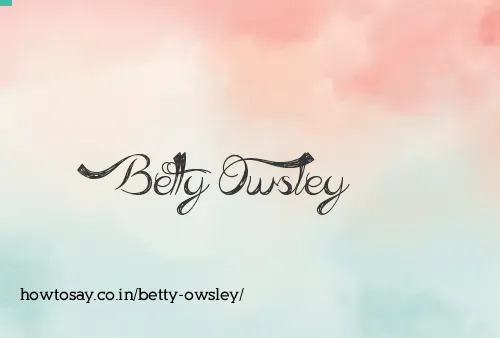 Betty Owsley