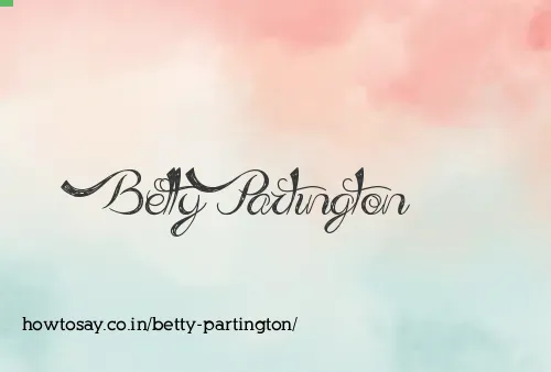 Betty Partington