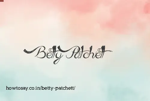 Betty Patchett