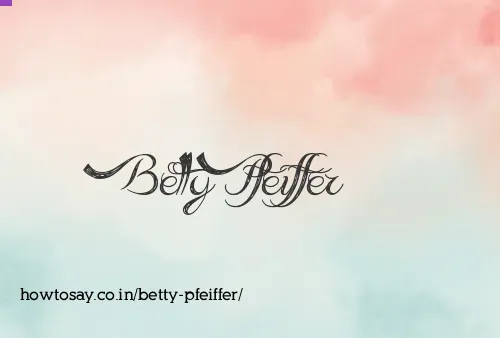 Betty Pfeiffer