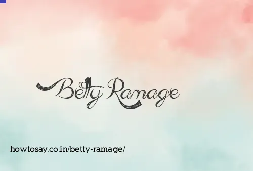 Betty Ramage