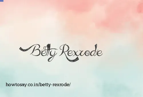 Betty Rexrode