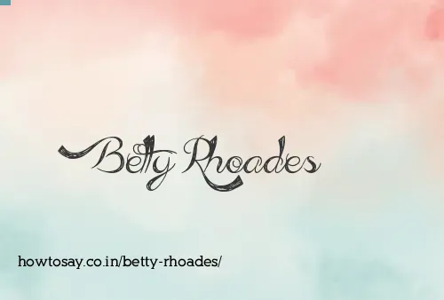 Betty Rhoades