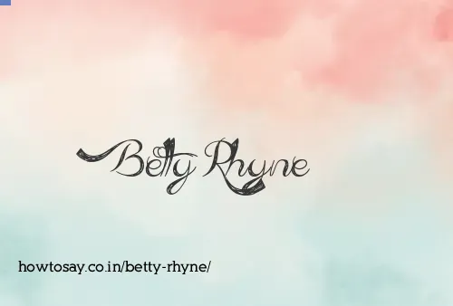 Betty Rhyne
