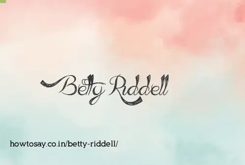 Betty Riddell